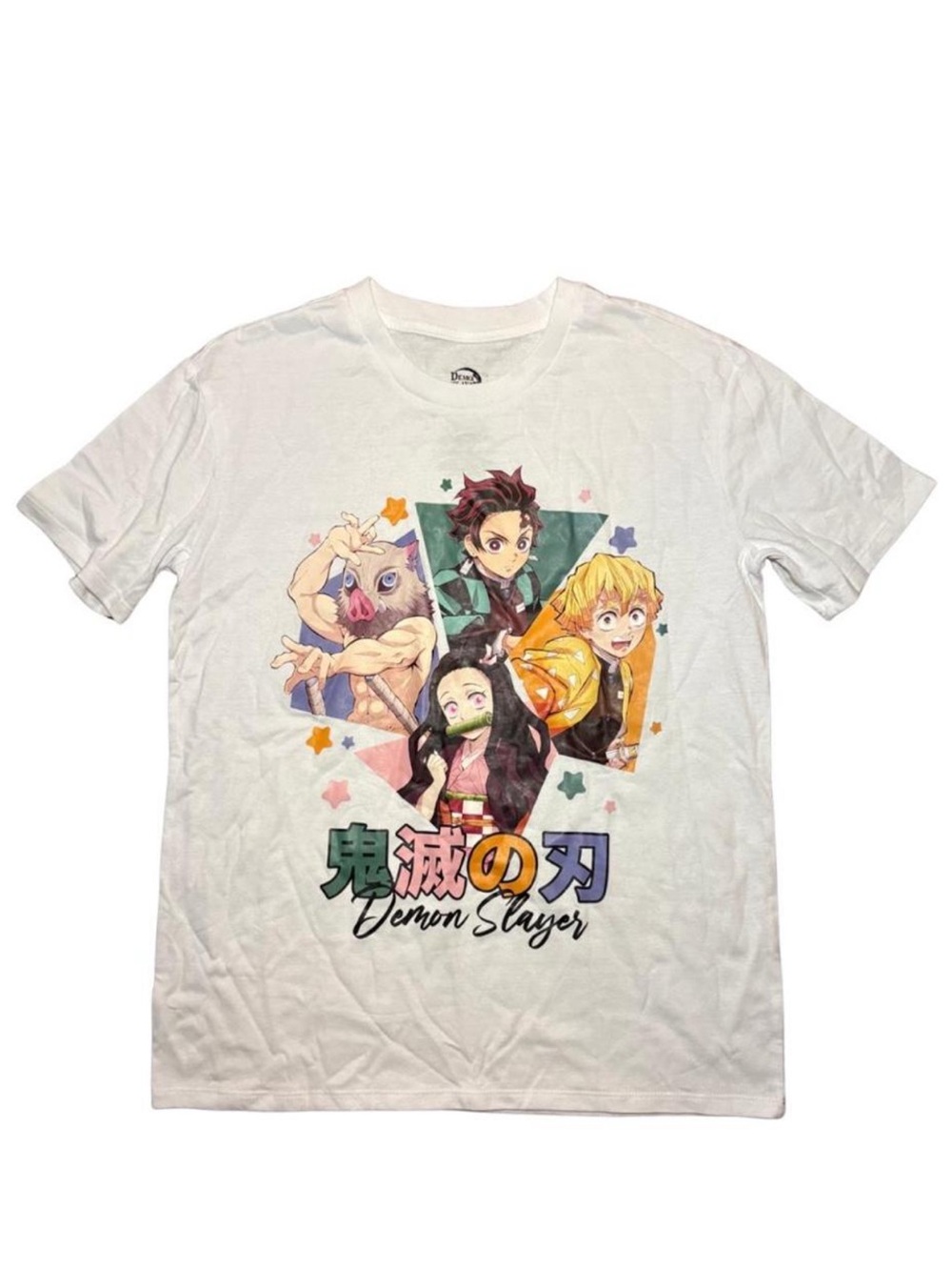 Hot Topic White Demon Slayer Anime Graphic Tee